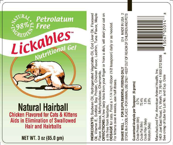 Lickables Natural Hairball Chicken Flavored